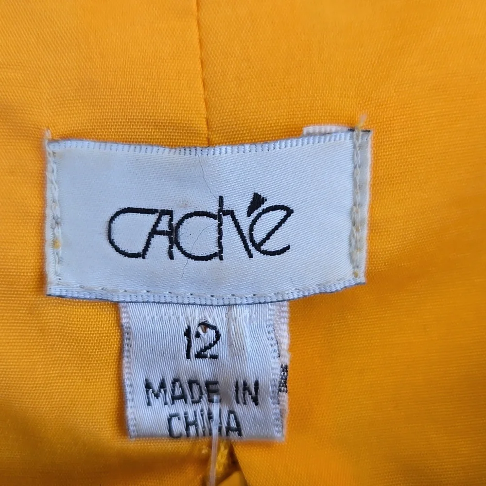 Cache Golden Yellow Ruffle Midi Dress Size 12 • Romantic Vintage-Inspired Style - Picture 13 of 13